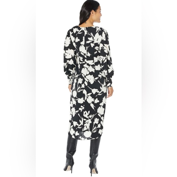 NWT Maggy London Long Sleeve Faux Wrap Dress Size 14 - Picture 2 of 7